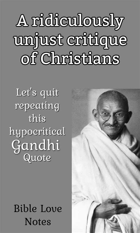 Bible Love Notes: Gandhi's Unjust Criticism