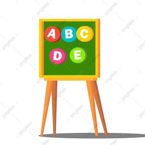 Board Of Education Clipart Transparent PNG Hd, Learning Letters Board Vector Kindergarten ...