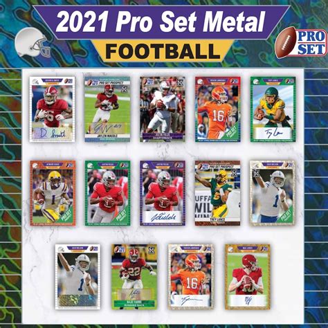 2021 Pro Set Metal Football Checklist, Set Details, Boxes, Reviews