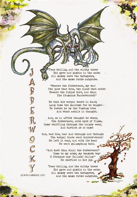 Printable Jabberwocky Poem - Printable Word Searches