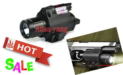 4pcs Black 2in1 Tactical LED Flashlight/LIGHT +Red Laser/Sight Combo ...