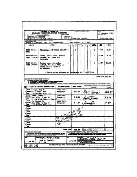 Figure 47. DD Form 362 (Statement of Charges for Government Property ...