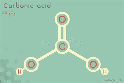 Infografica Della Molecola Di Acido Carbonico Illustrazione Vettoriale ...