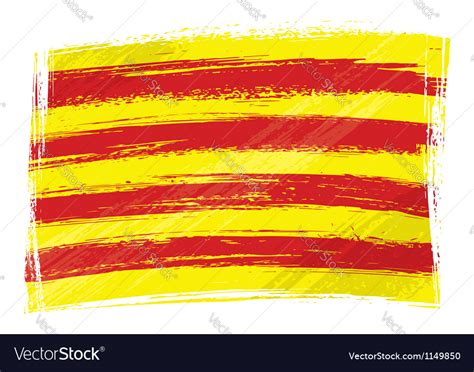 Grunge catalonia flag Royalty Free Vector Image