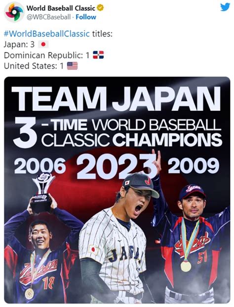 日本の3回目となるWBC優勝を見届けた世界中の野球ファンの率直な声 「野球って面白いな」「無敗のまま優勝したのはドミニカと日本だけ ...