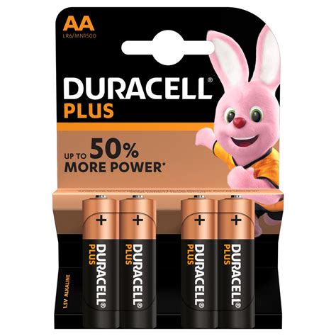 Duracell AA Battery (4 pcs) CopperTop AA Alkaline 1.5V Batteries Double ...