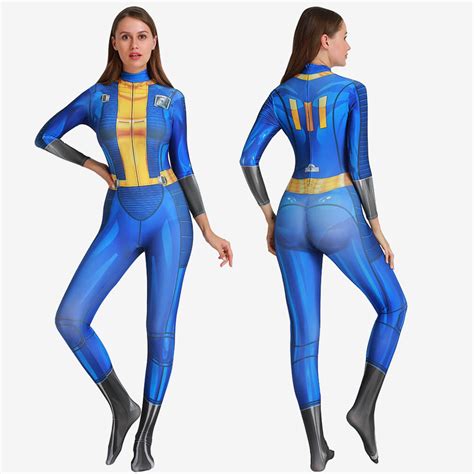 Fallout 4 Vault Suit Cosplay Costume Bodysuit Suit Jumpsuits Halloween Unibuy