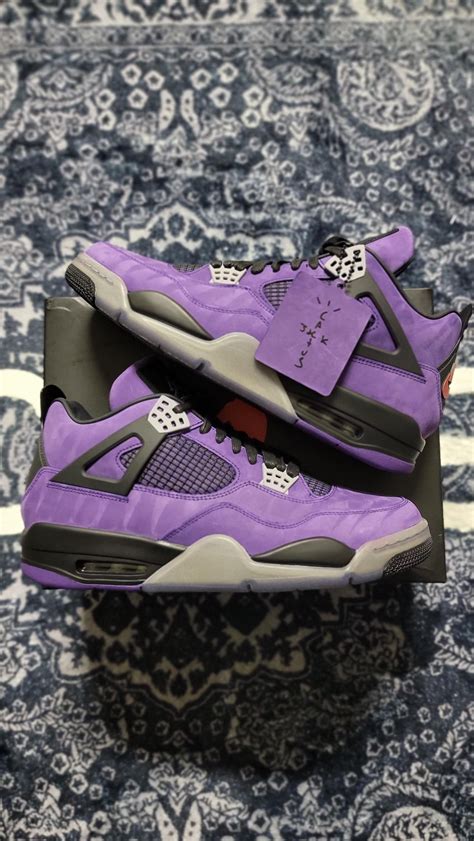 GX Travis Scott Friends and Family Purple Jordan 4 from Trendy Sneakers ...