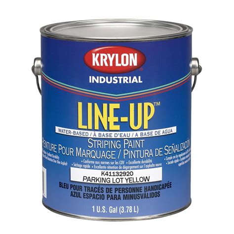 Krylon Line-Up Bulk Water Based Pavement Striping Paint - 4-1 Gallon Pails - Parking Lot Yellow ...