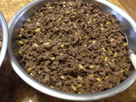 LEBANESE BAKED KIBBI (this is for filling inside) | Lebanese recipes, Lebanese appetizers, Dog ...