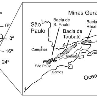 Location map of Taubaté Basin (modified from Fernandes, 1993). | Download Scientific Diagram