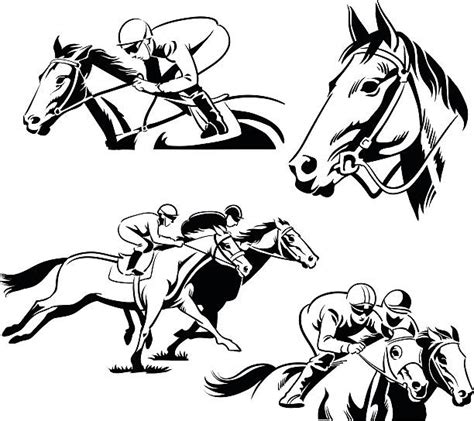 Thoroughbred Horse Clip Art, Vector Images & Illustrations - iStock