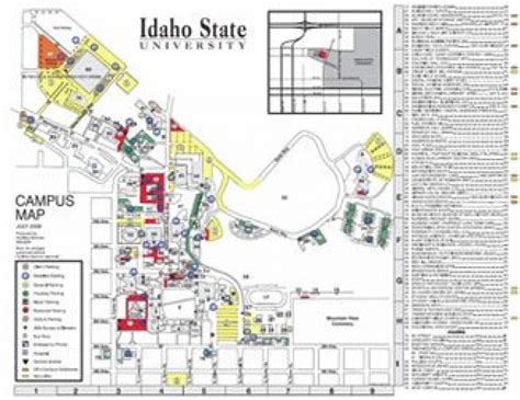 Idaho State University Campus Map - Printable Map