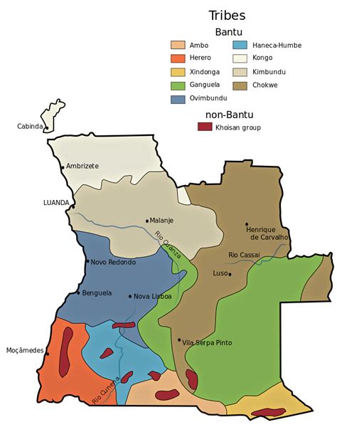 Ethnic groups of Angola 1970 | Angola, Angola map, Map