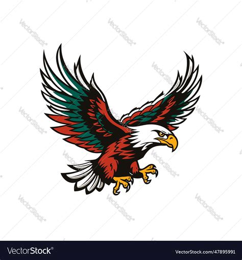 Eagle mascot isolated on white background Vector Image