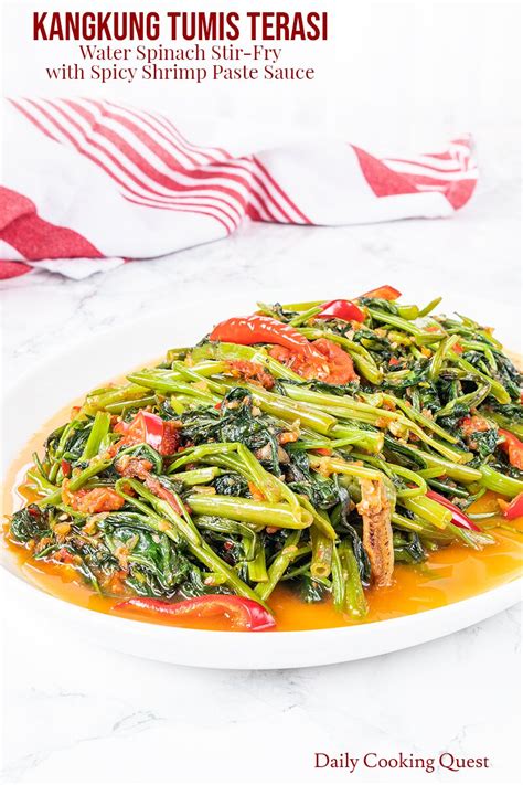 Kangkung Tumis Terasi | Recipe | Asian recipes, Vegetable dishes, Recipes