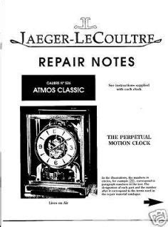 Jaeger LeCoultre atmos Clock Repair Manual Caliber 526