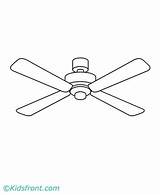 Ceiling Fan Coloring Page sketch template