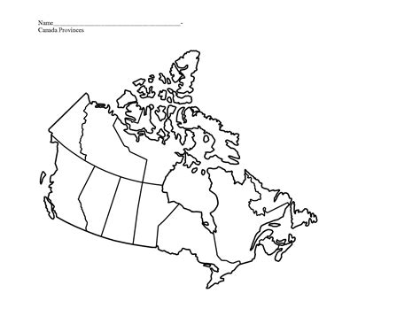 Map Of Canada Black And White Printable | Us World Maps