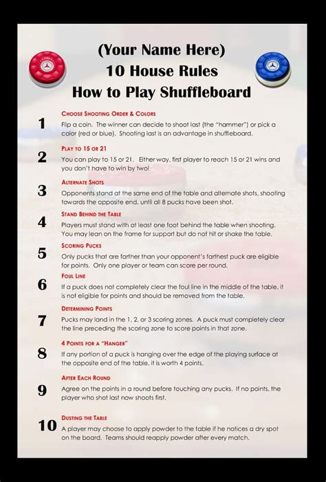 Table Shuffleboard Rules | Review Home Decor