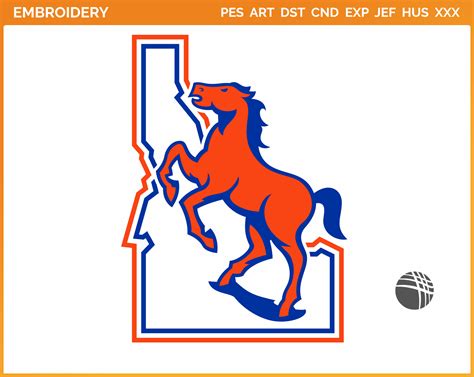 Boise State Broncos - Throwback Logo (2021) - College Sports Embroidery Logo in 4 sizes & 8 ...