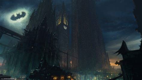 Batman, Artwork, Concept Art, Gotham City, DC Comics, Superhero, Skyscraper Wallpapers HD ...