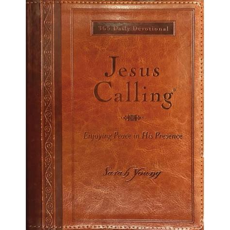 Book: Jesus Calling - Large Print Deluxe Edition Leatherette Brown ...