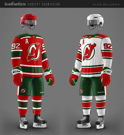 Green and Red — icethetics.co | Color rush jerseys, New jersey devils ...