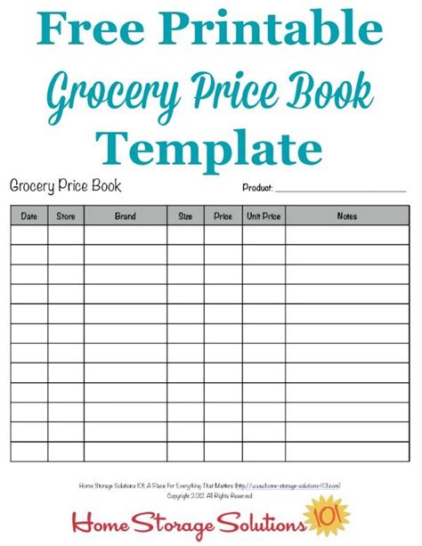 Grocery Price Book: Use It To Compare Grocery Prices In Your Area ...