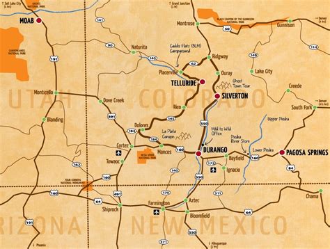 Four Corners Map of our whitewater rivers in the Southwest