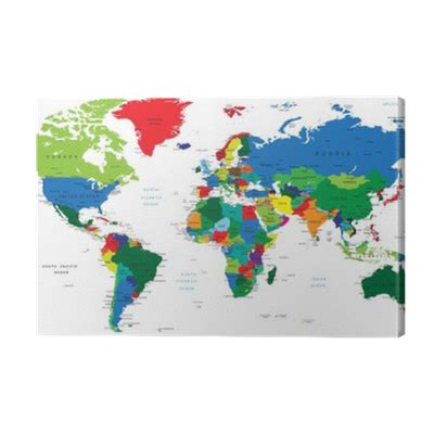 Canvas Print World map-countries - PIXERS.US