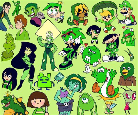 Green Characters by DomesticMaid on DeviantArt