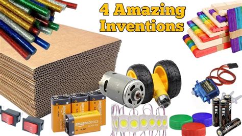 4 amazing inventions from cardboard || 4 Best Cardboard Invention Craft - YouTube