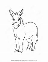 Boost Your Kids Creativity With Our Cute Donkey Coloring Page sketch template