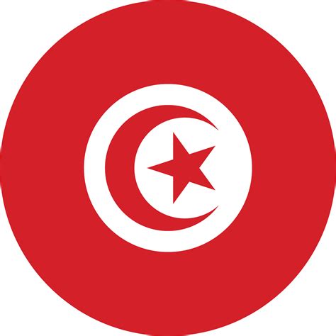 Drapeau De Cercle De Tunisie PNG pour téléchargement gratuit