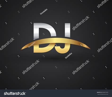 Dj Initial Logo Company Name Colored Stock Vector (Royalty Free) 680667628 | Shutterstock