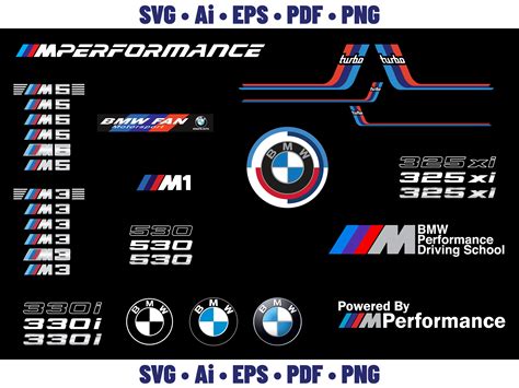 Collection of Vector Logos for Bmw, Bmw Vector Logo Set, Bmw Set, Logo Set, for Bmw M, M3, M5, M ...