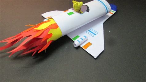Kids Crafts : How to Make a Paper Rocket at Home |How to Make a Mini Spa... | Rockets for kids ...