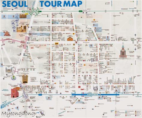 Myeongdong map | Korea travel, Seoul map, South korea travel