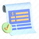 5 invoice bill receipt payment document 3D illustrations - Iconfinder