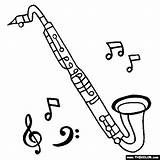 Bass Clarinet Coloring Page  clarinet Saxophone sketch template