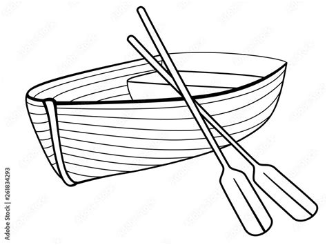 Row Boat Clip Art Black And White