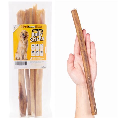 12-Inch Odor-Free Bully Sticks, 8-Ounce Bag — Best For My Pets