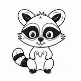 Cute Raccoon Coloring Pages sketch template
