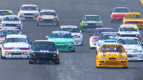 Group A Touring Car Legends Chaotic Race smashed by rain downpour on lap 4! Blend Line TV - YouTube