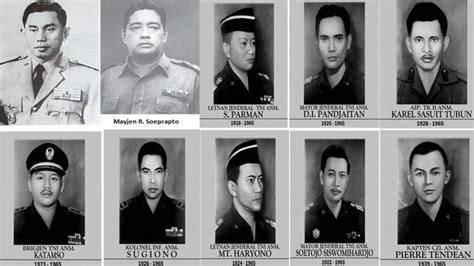 Biodata Lengkap 10 Pahlawan Revolusi Indonesia - Riset