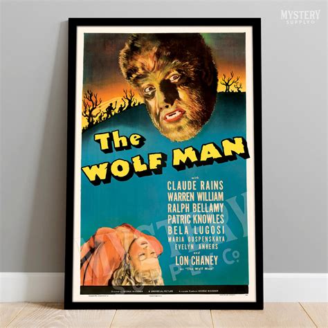 The Wolf Man 1941 Vintage Horror Movie Poster – Mystery Supply Co.