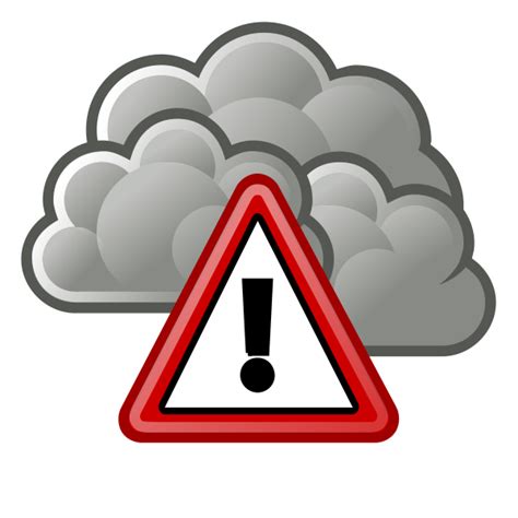 Storm warning sign vector image | Free SVG