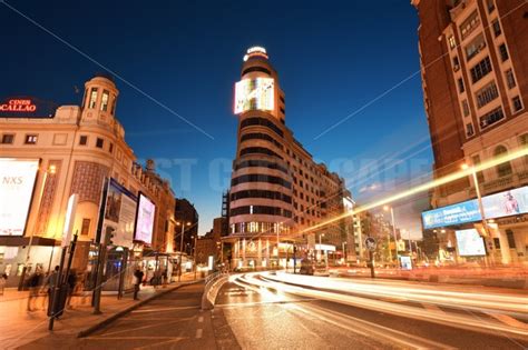 Madrid Gran Via street View at night – Songquan Photography