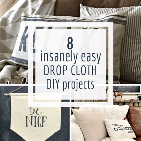 10 Insanely Easy Painters Canvas Drop Cloth Projects to do Right Now! - Twelve On Main